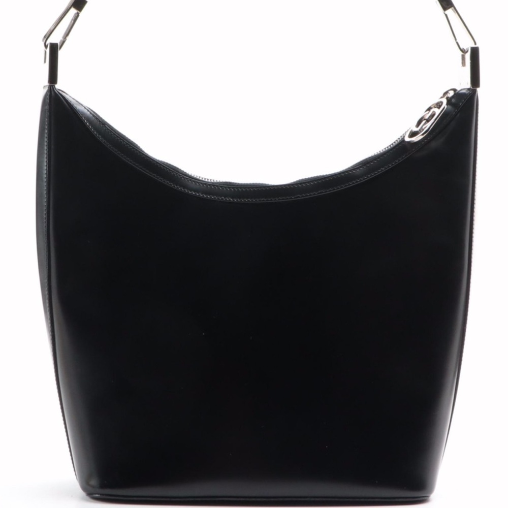 Gucci black leather shoulder bag